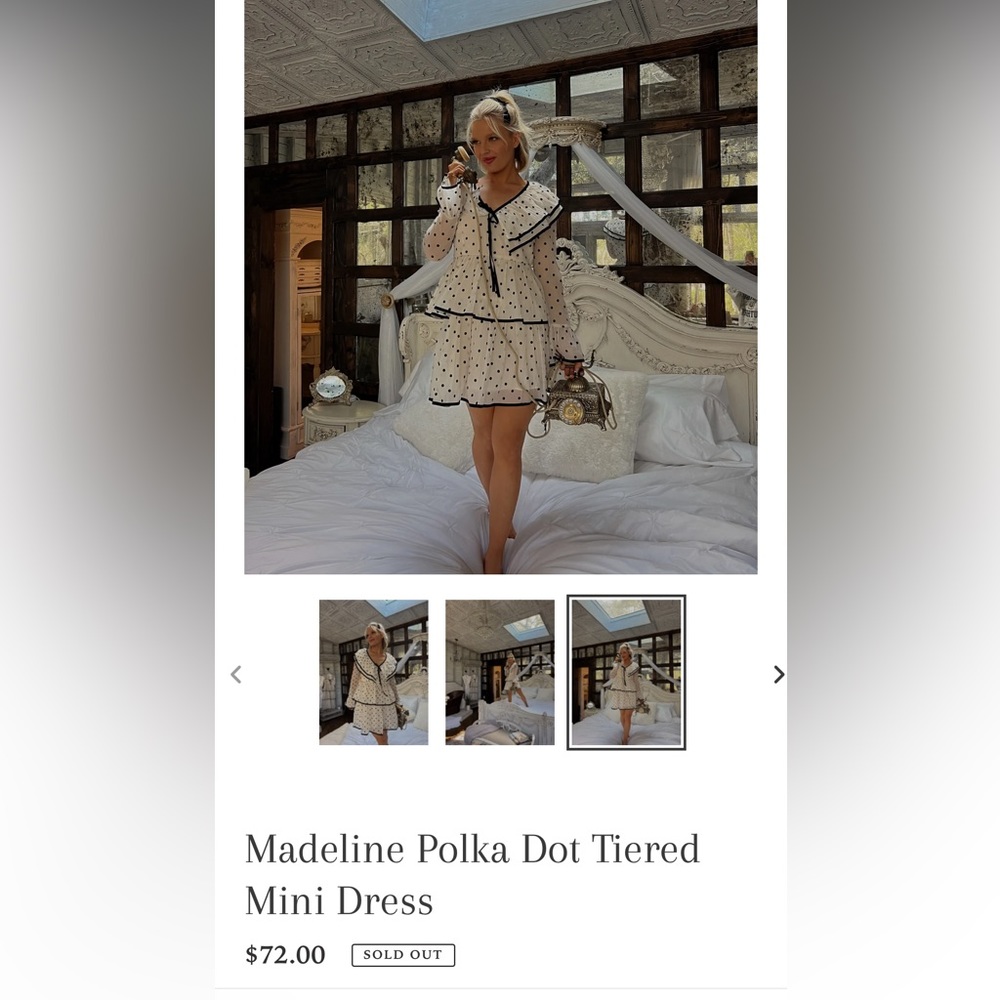 Polka Dot Tiered Mini Dress